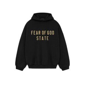 NEW Men's Fear of God Essentials State Fleece Hoodie in Black
